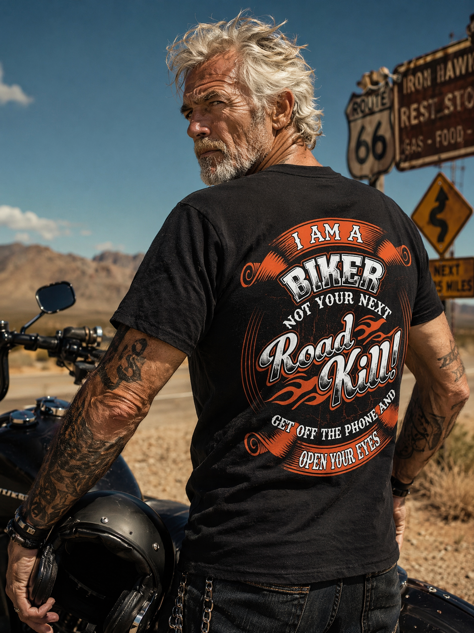 Vintage Biker T-Shirt – Flame Motorcycle Graphic Shirt For Motorcycle Lovers