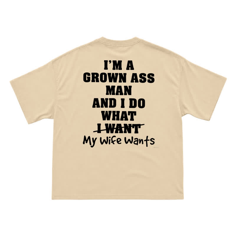 Relaxed Humor Graphic Short Sleeve Back Print T-Shirt - Apricot - US16-18(2XL) - image 5
