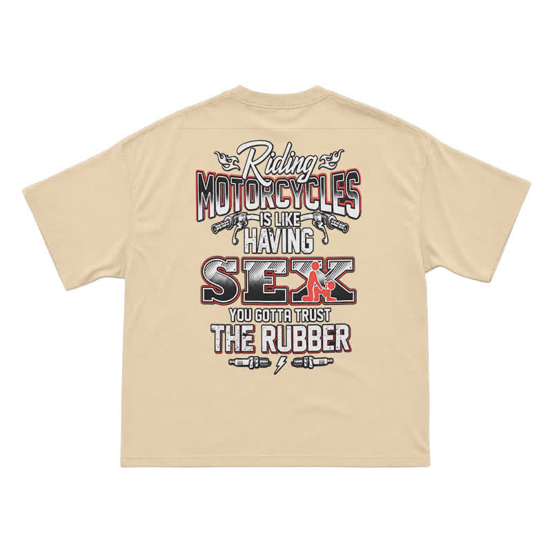 Born To Ride Motorcycle T-Shirt – Funny Biker Gift For Men - Apricot - US16-18(2XL) - image 10