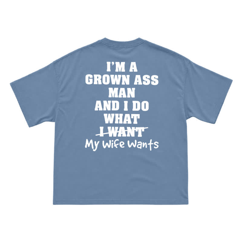 Relaxed Humor Graphic Short Sleeve Back Print T-Shirt - Dusty Blue - US16-18(2XL) - image 6