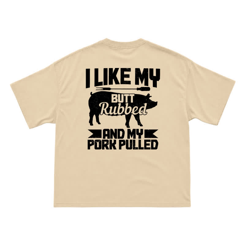 Casual Vintage Pig Silhouette Smoker Party T-Shirt - Apricot - US16-18(2XL) - image 8