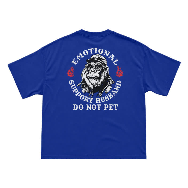 Emotional Support Husband Funny T-Shirt for Men - Blue - US16-18(2XL) - image 15