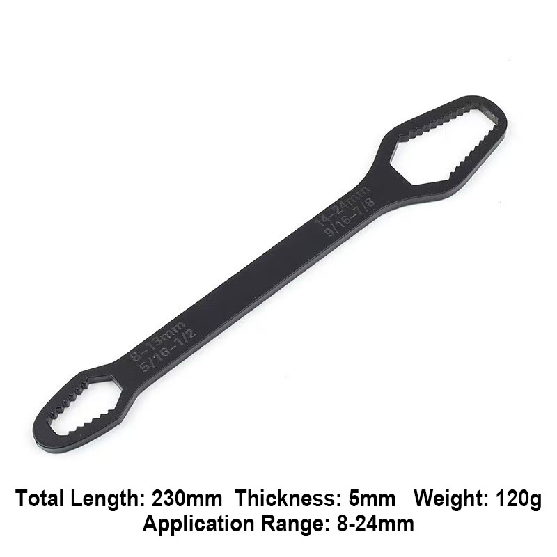 8-24mm Self-tightening Wrench,Double-head Torx Spanner - Black - image 10