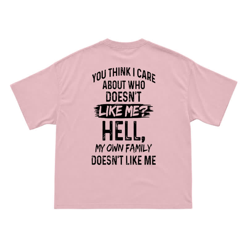 Urban Streetwear Graphic Back Slogan Relaxed Fit T-Shirt - Pink - US16-18(2XL) - image 10