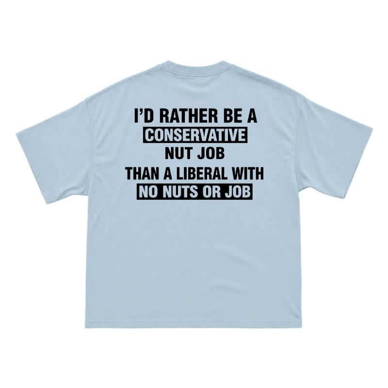 Streetwear Slogan Graphic Boxy Fit Cotton Jersey Tee - Light Blue - US16-18(2XL) - image 14