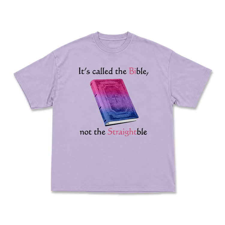 Bold Faith Message Book Print Unisex T-Shirt - Purple - US16-18(2XL) - image 3