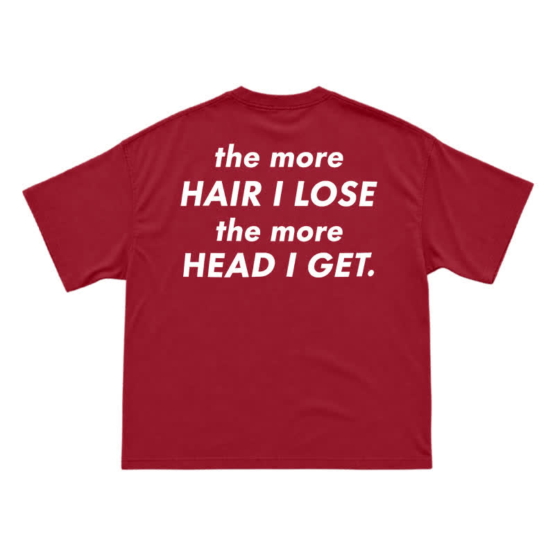 Street Humor Statement Back Print Relaxed Fit Short Sleeve T Shirt - Red - US16-18(2XL) - image 5