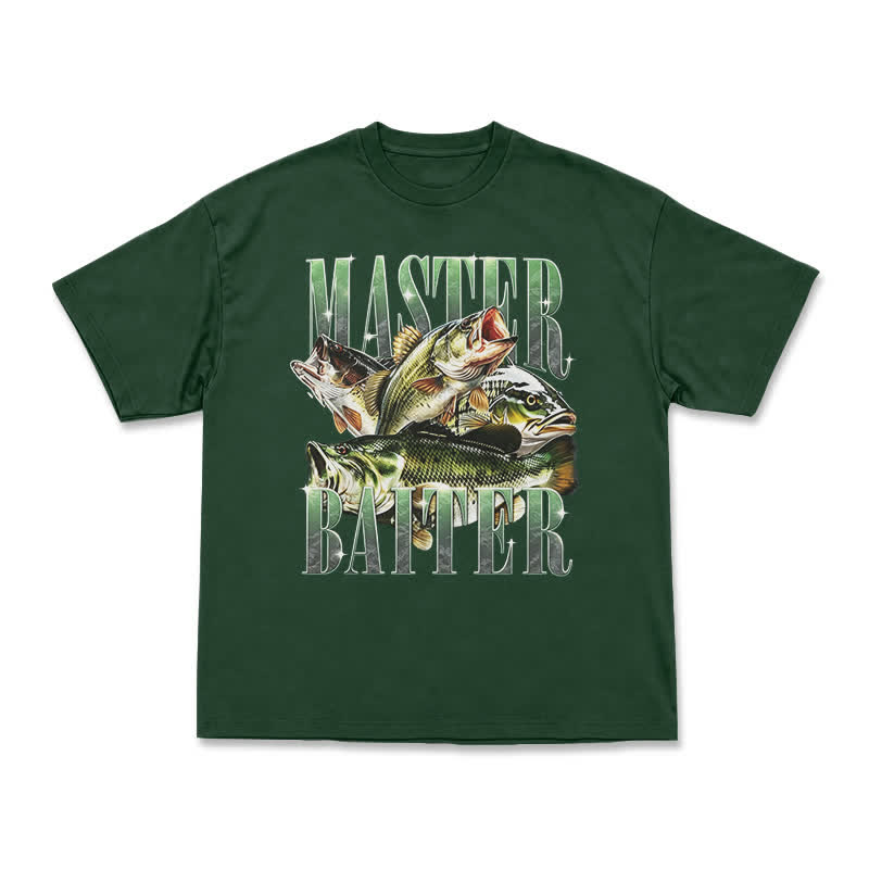 Master Baiter Bass Fishing Fisher T-Shirt - Green - US16-18(2XL) - image 15