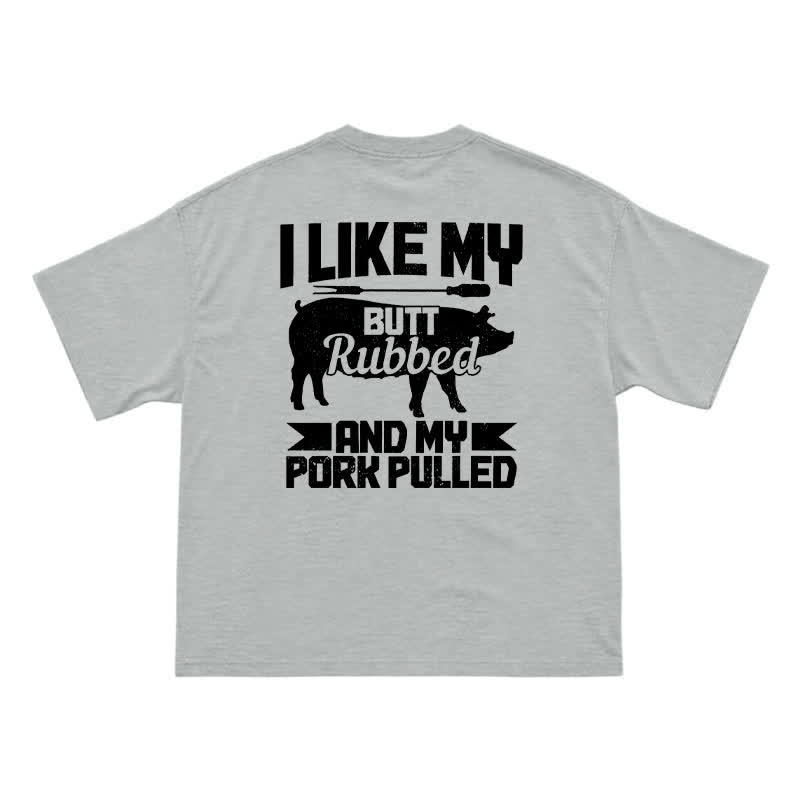 Casual Vintage Pig Silhouette Smoker Party T-Shirt - Grey - US16-18(2XL) - image 12