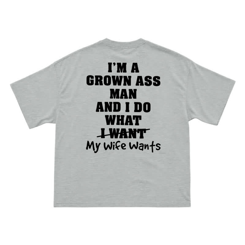 Relaxed Humor Graphic Short Sleeve Back Print T-Shirt - Grey - US16-18(2XL) - image 7