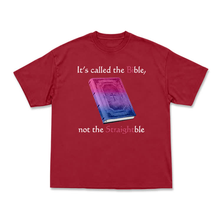 Bold Faith Message Book Print Unisex T-Shirt - Red - US16-18(2XL) - image 13