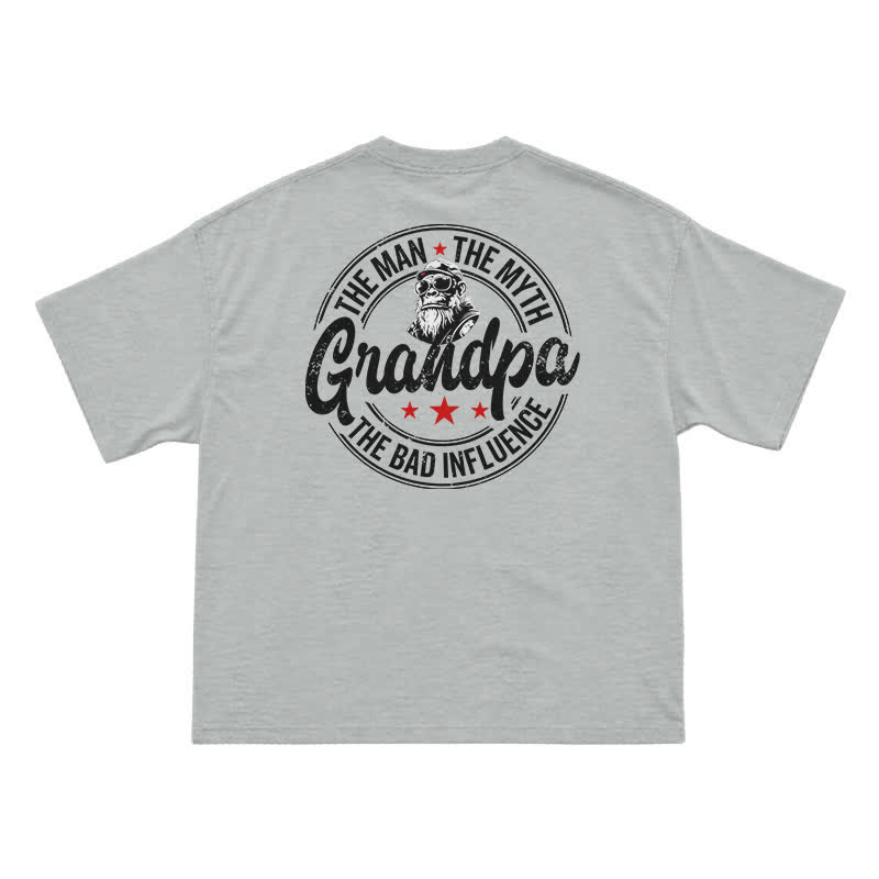 The Man The Myth Grandpa Funny Graphic T-Shirt for Men | Grandpa Humor Tee - Grey - US16-18(2XL) - image 9