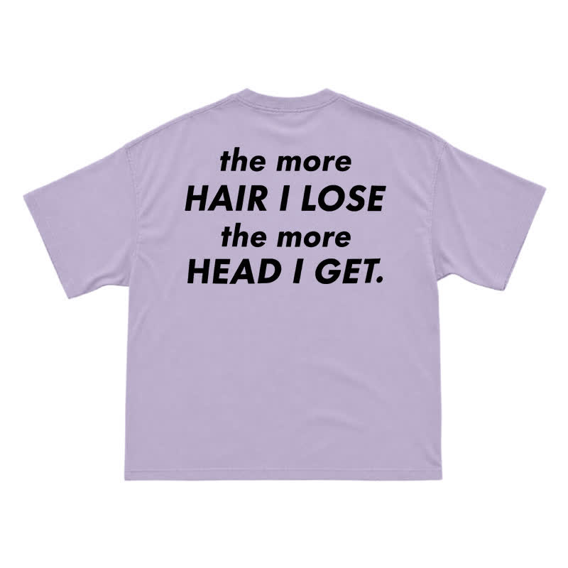 Street Humor Statement Back Print Relaxed Fit Short Sleeve T Shirt - Purple - US16-18(2XL) - image 8