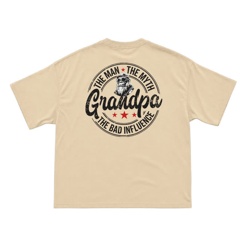 The Man The Myth Grandpa Funny Graphic T-Shirt for Men | Grandpa Humor Tee - Apricot - US16-18(2XL) - image 12