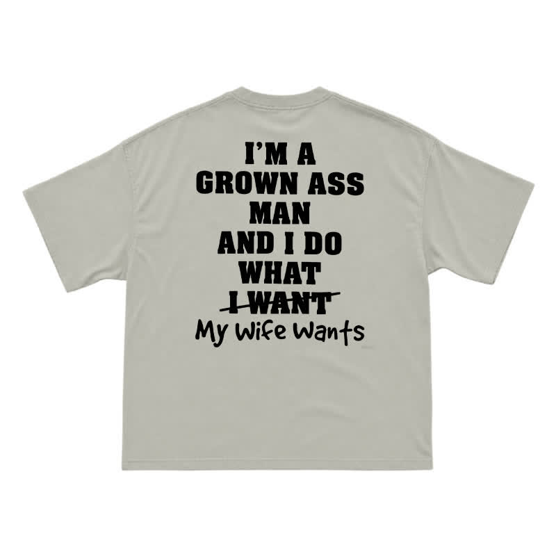 Relaxed Humor Graphic Short Sleeve Back Print T-Shirt - Warm Grey - US16-18(2XL) - image 9