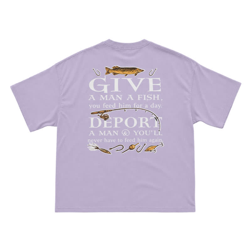 Vintage Fishing Statement Back Print T-Shirt - Purple - US16-18(2XL) - image 8