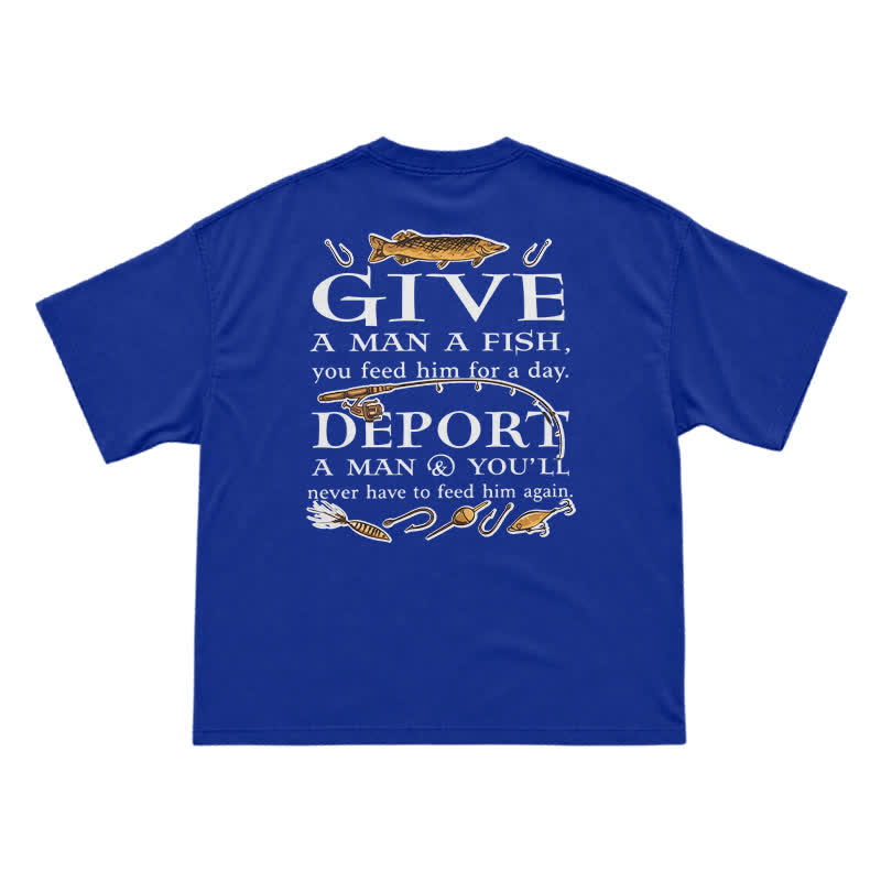 Vintage Fishing Statement Back Print T-Shirt - Blue - US16-18(2XL) - image 15
