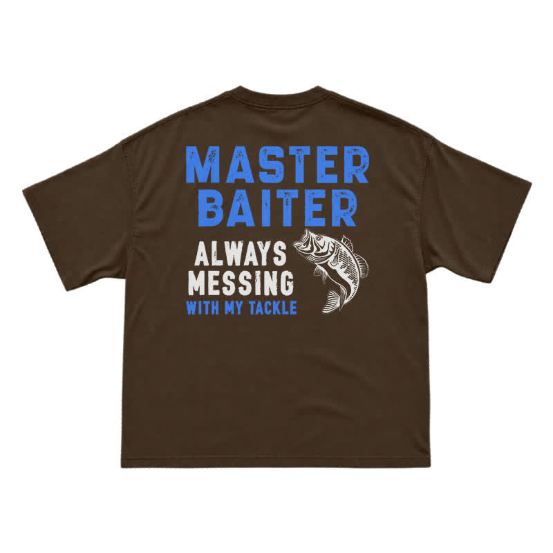 Master Baiter Novelty Back Graphic Relaxed Fit T-Shirt - Coffee - US16-18(2XL) - image 15