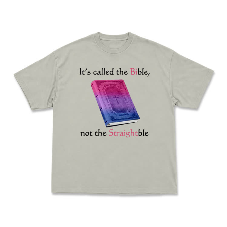 Bold Faith Message Book Print Unisex T-Shirt - Warm Grey - US16-18(2XL) - image 4