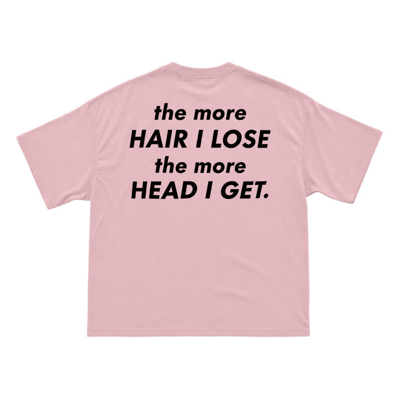 Street Humor Statement Back Print Relaxed Fit Short Sleeve T Shirt - Pink - US16-18(2XL) - image 9