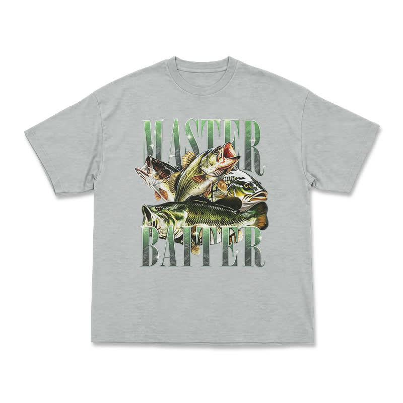 Master Baiter Bass Fishing Fisher T-Shirt - Grey - US16-18(2XL) - image 6