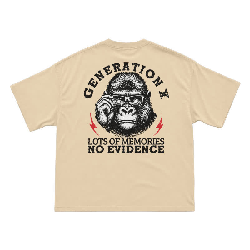 Generation X Lots Of Memories No Evidence Monkey T-shirt - Apricot - US16-18(2XL) - image 11