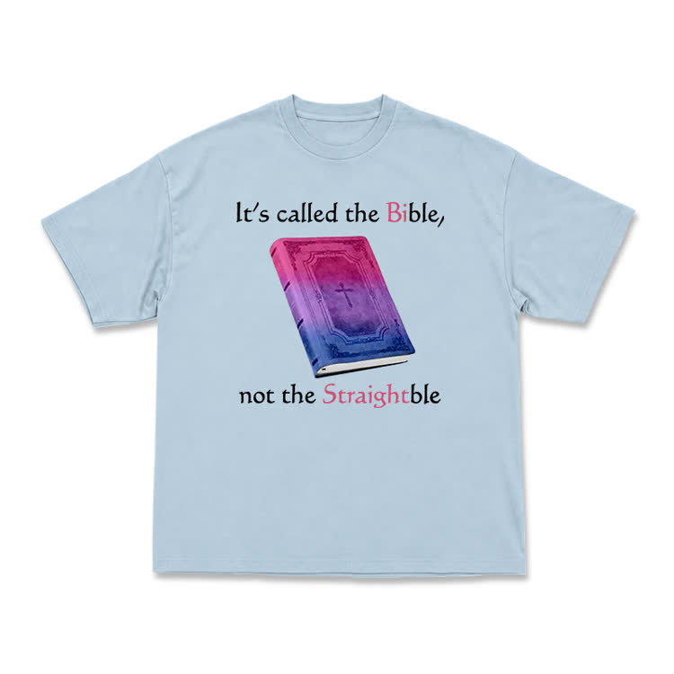 Bold Faith Message Book Print Unisex T-Shirt - Light Blue - US16-18(2XL) - image 11