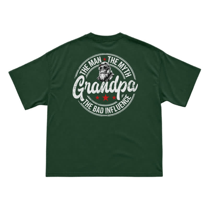 The Man The Myth Grandpa Funny Graphic T-Shirt for Men | Grandpa Humor Tee - Green - US16-18(2XL) - image 7
