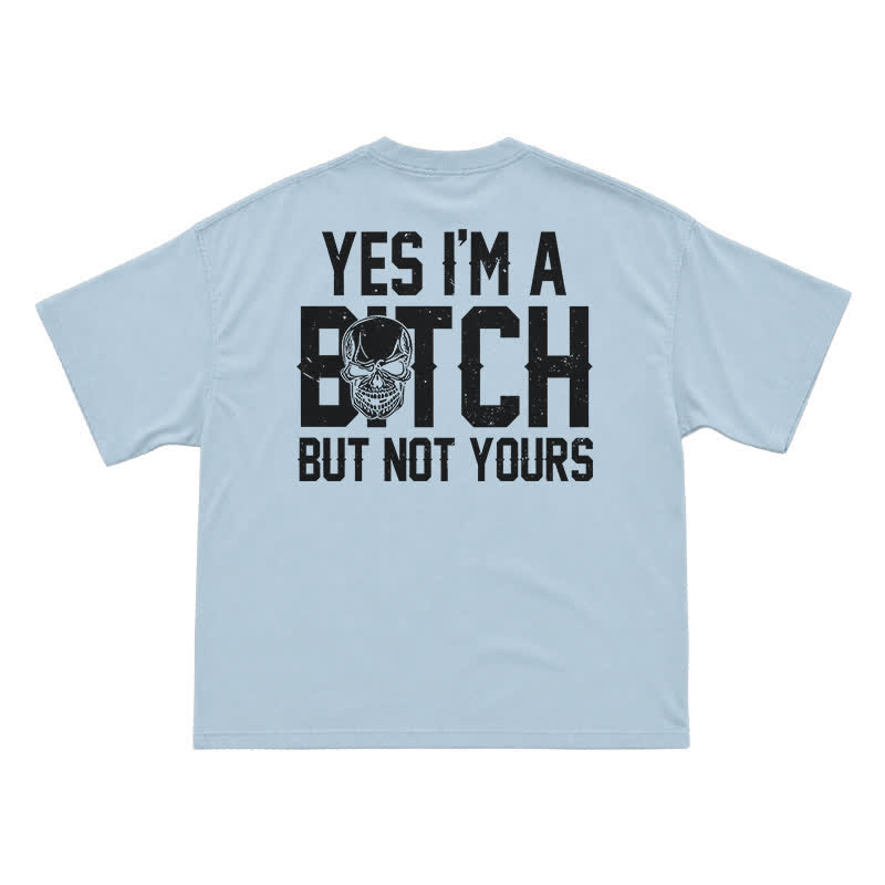 Not Yours Statement Graphic Relaxed Fit Streetwear T-Shirt - Light Blue - US16-18(2XL) - image 11