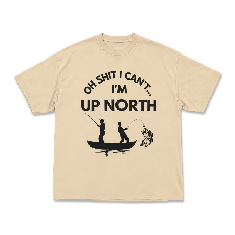 Funny Up North Fishing Slogan Relaxed Fit T-Shirt - Apricot - US16-18(2XL) - image 7