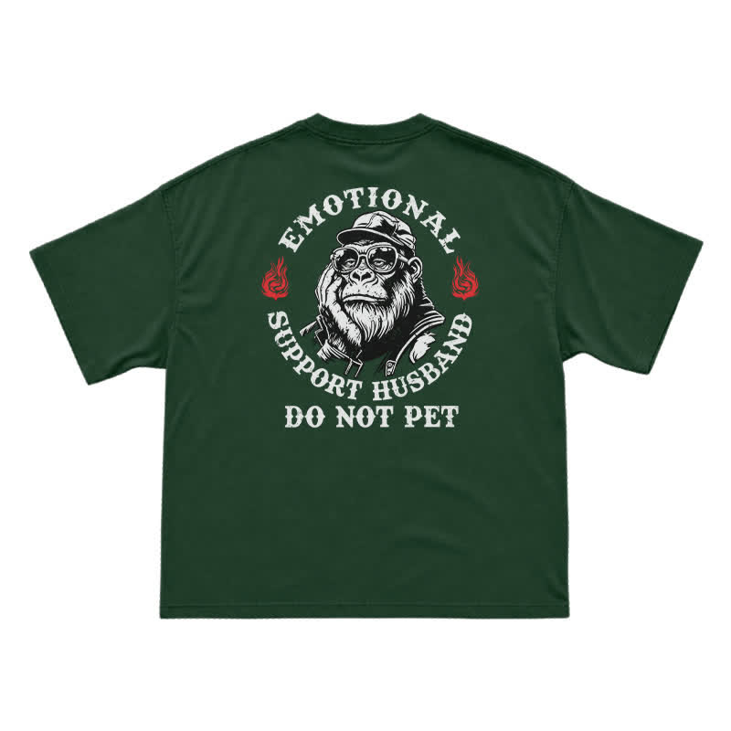 Emotional Support Husband Funny T-Shirt for Men - Green - US16-18(2XL) - image 13