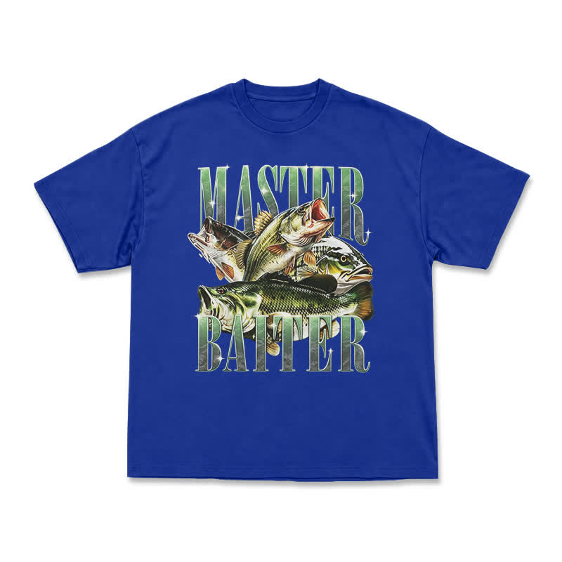Master Baiter Bass Fishing Fisher T-Shirt - Blue - US16-18(2XL) - image 12