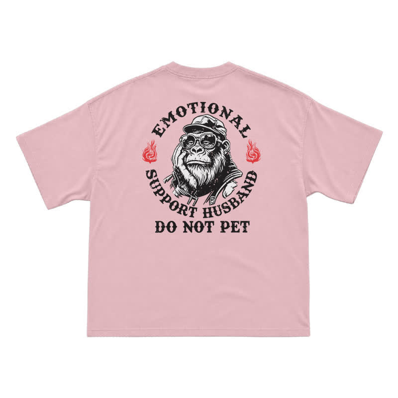 Emotional Support Husband Funny T-Shirt for Men - Pink - US16-18(2XL) - image 10