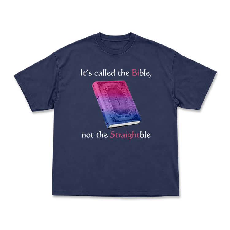 Bold Faith Message Book Print Unisex T-Shirt - Navy Blue - US16-18(2XL) - image 14