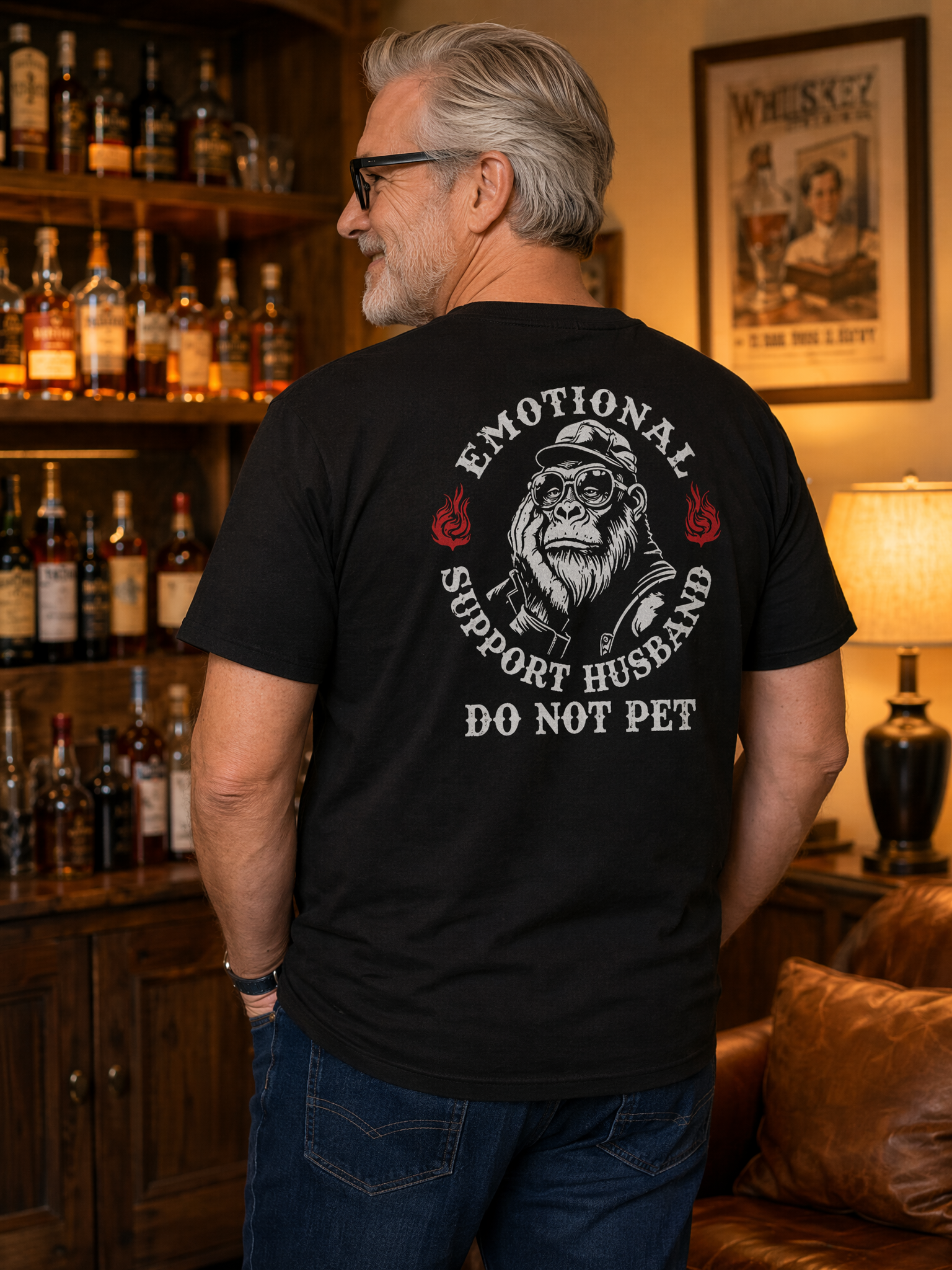 Emotional Support Husband Funny T-Shirt for Men