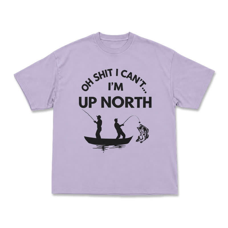 Funny Up North Fishing Slogan Relaxed Fit T-Shirt - Purple - US16-18(2XL) - image 9