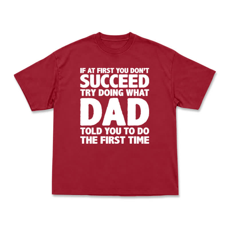 Casual Bold Slogan Graphic Cotton Blend T-Shirt - Red - US16-18(2XL) - image 9