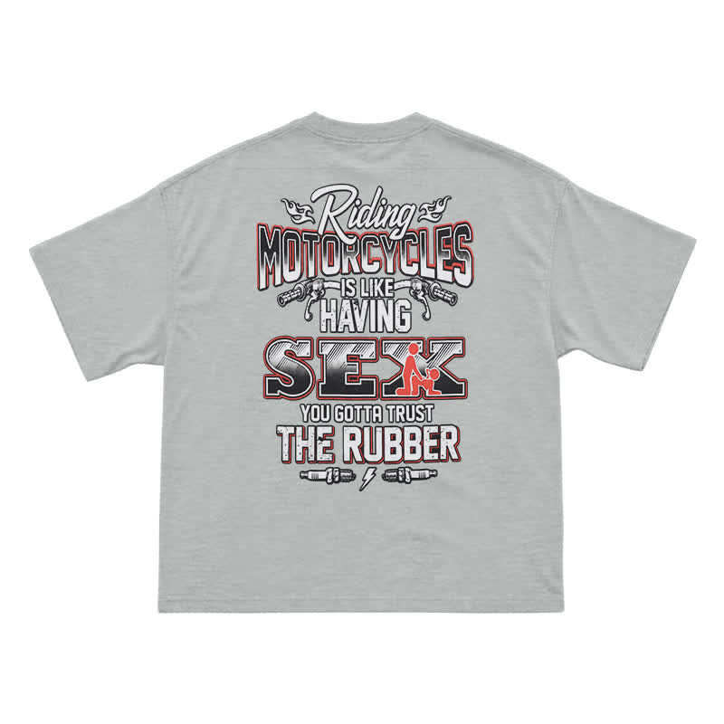 Born To Ride Motorcycle T-Shirt – Funny Biker Gift For Men - Grey - US16-18(2XL) - image 12