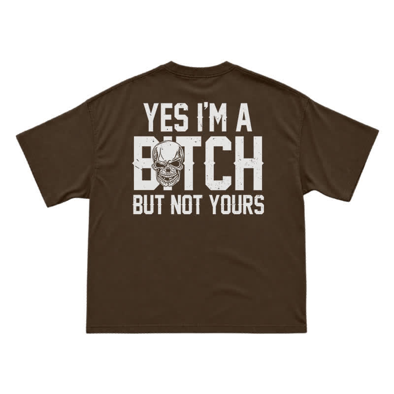 Not Yours Statement Graphic Relaxed Fit Streetwear T-Shirt - Coffee - US16-18(2XL) - image 12