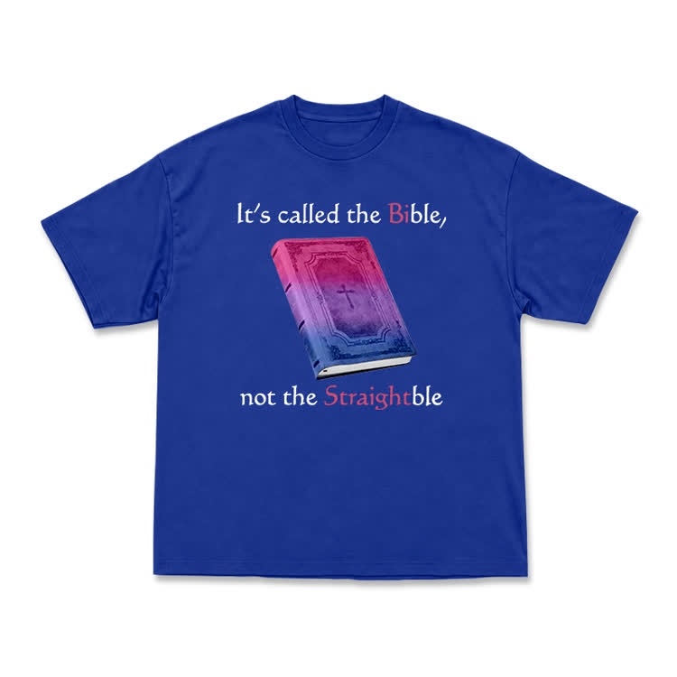 Bold Faith Message Book Print Unisex T-Shirt - Blue - US16-18(2XL) - image 10