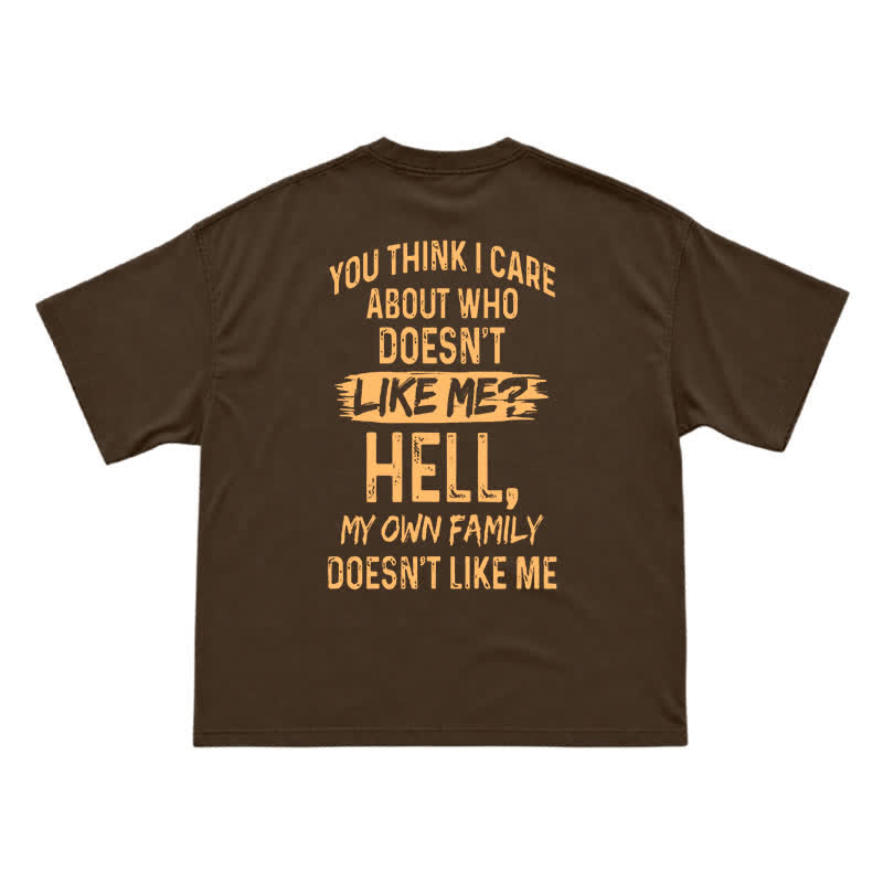 Urban Streetwear Graphic Back Slogan Relaxed Fit T-Shirt - Coffee - US16-18(2XL) - image 9