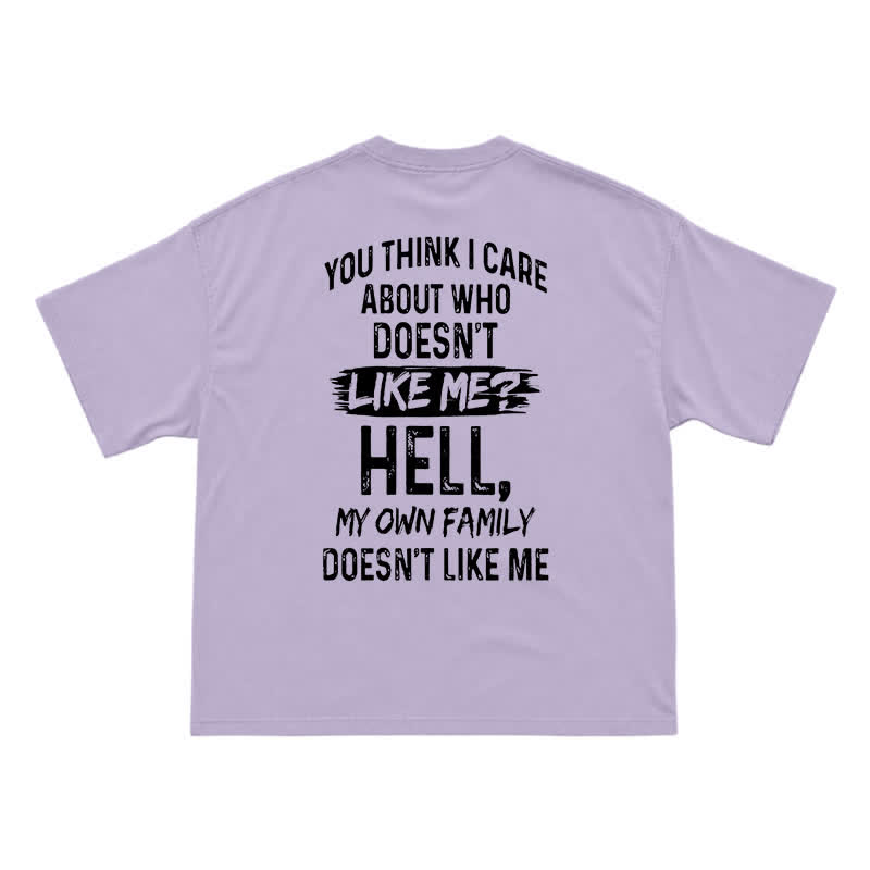 Urban Streetwear Graphic Back Slogan Relaxed Fit T-Shirt - Purple - US16-18(2XL) - image 3