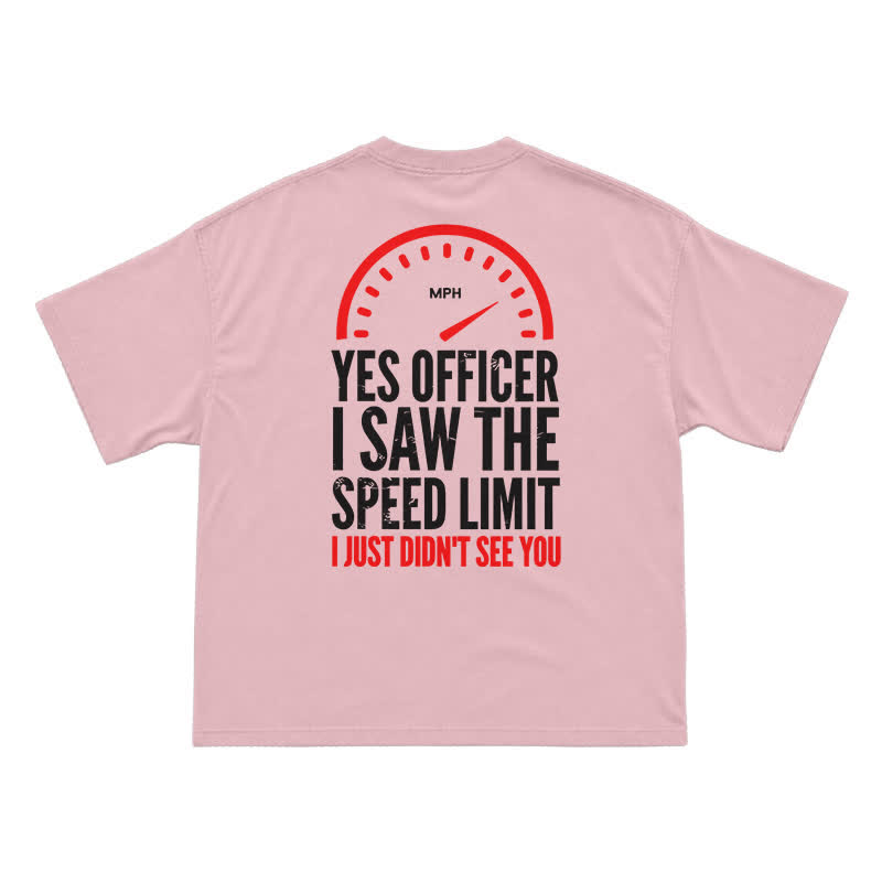 Yes Officer Speed Limit Joke Back Graphic T-Shirt - Pink - US16-18(2XL) - image 11