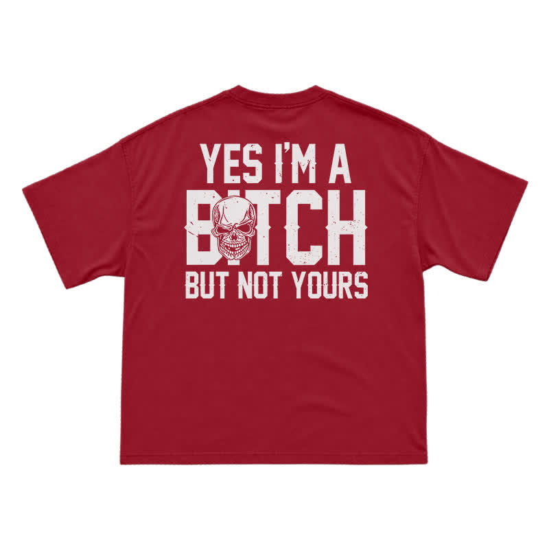 Not Yours Statement Graphic Relaxed Fit Streetwear T-Shirt - Red - US16-18(2XL) - image 15