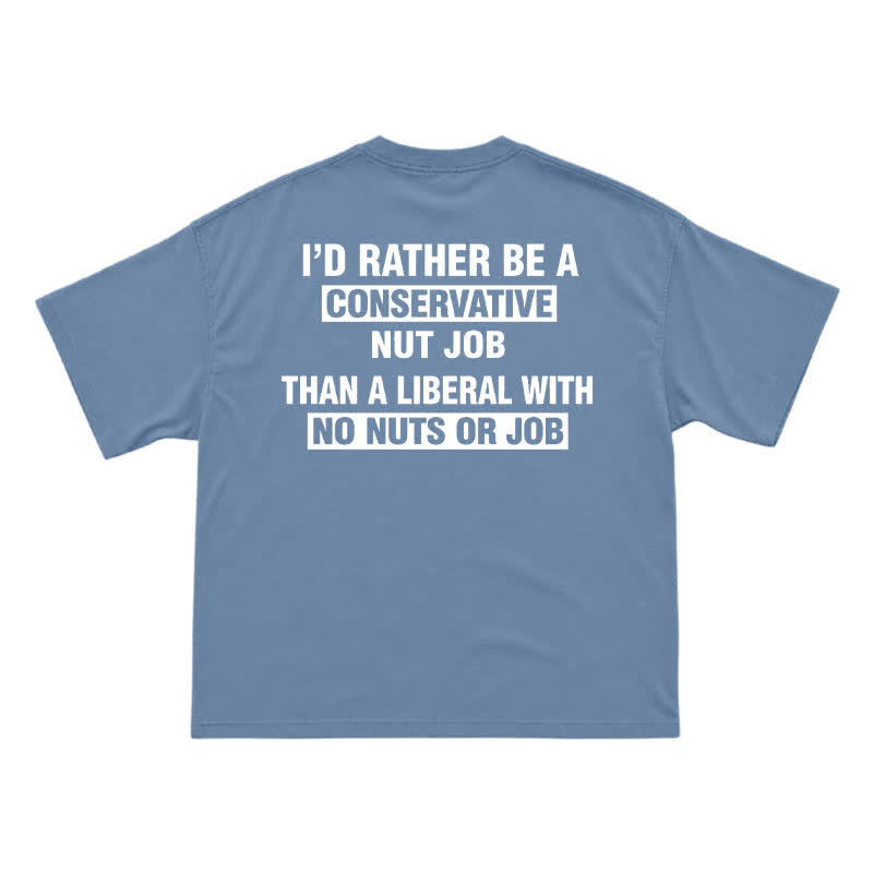 Streetwear Slogan Graphic Boxy Fit Cotton Jersey Tee - Dusty Blue - US16-18(2XL) - image 8