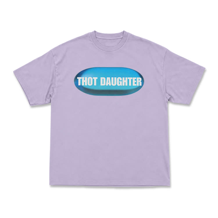 Casual THOT DAUGHTER Graphic Short Sleeve T Shirt - Purple - US16-18(2XL) - image 4