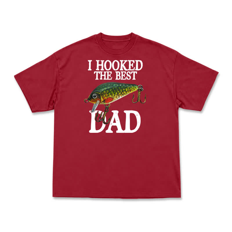 Vintage Inspired Best Dad Fishing Graphic T-Shirt - Red - US16-18(2XL) - image 11