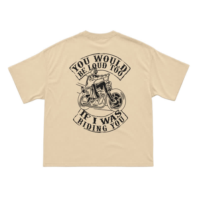 Moto Spirit Oversized Back Print Streetwear T-Shirt - Apricot - US16-18(2XL) - image 13