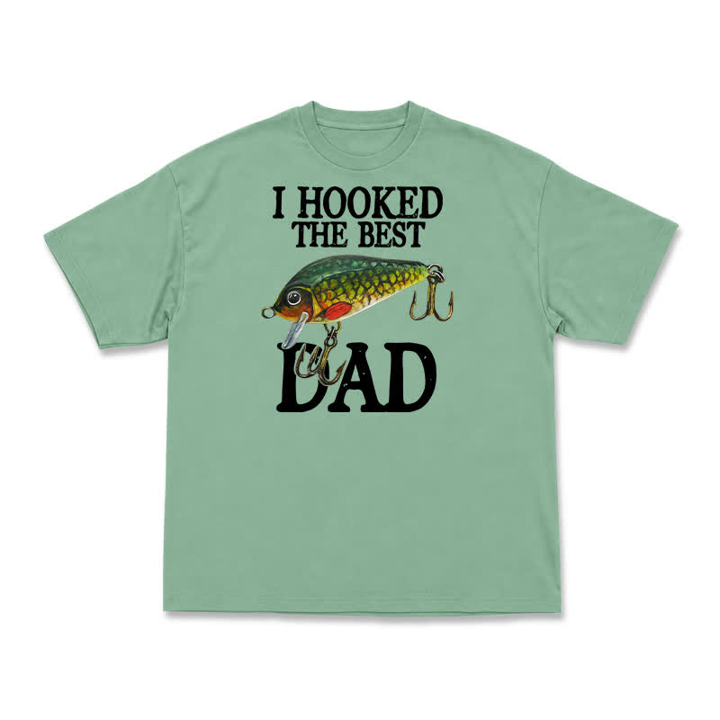 Vintage Inspired Best Dad Fishing Graphic T-Shirt - Light Green - US16-18(2XL) - image 6
