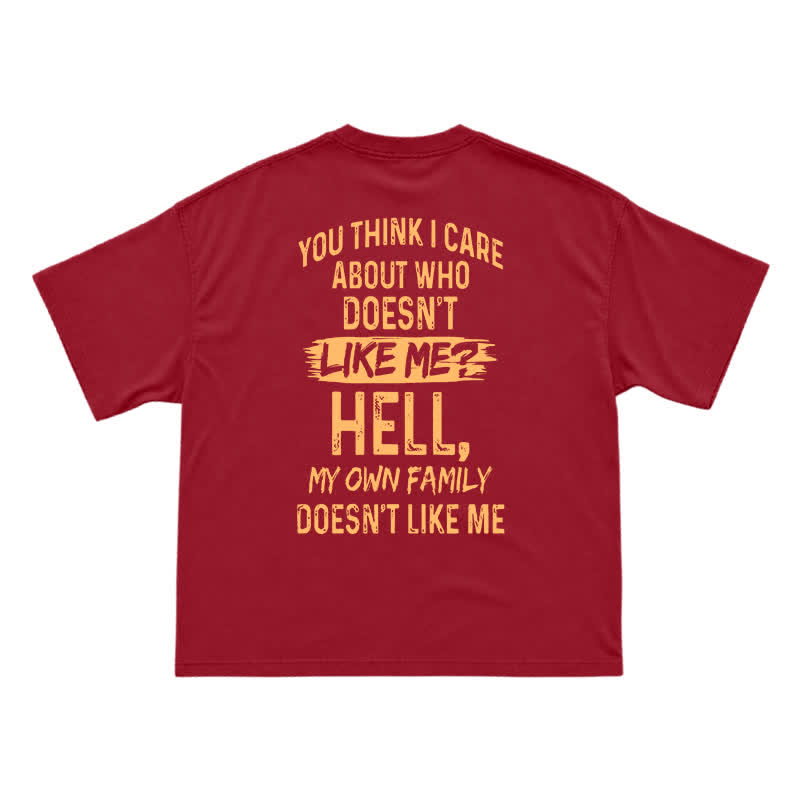 Urban Streetwear Graphic Back Slogan Relaxed Fit T-Shirt - Red - US16-18(2XL) - image 15